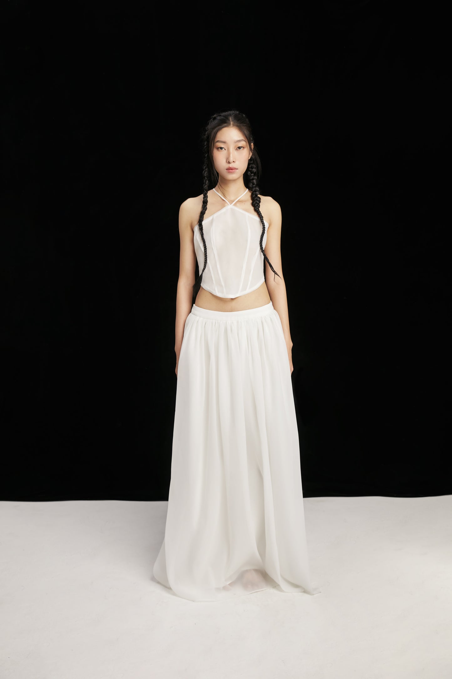 ĐIỂU - Fairy Halter Top with Floor Full Skirt